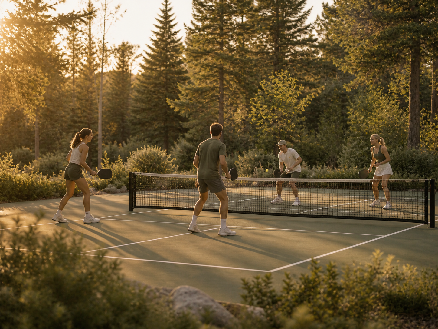 Pickleball en forêt