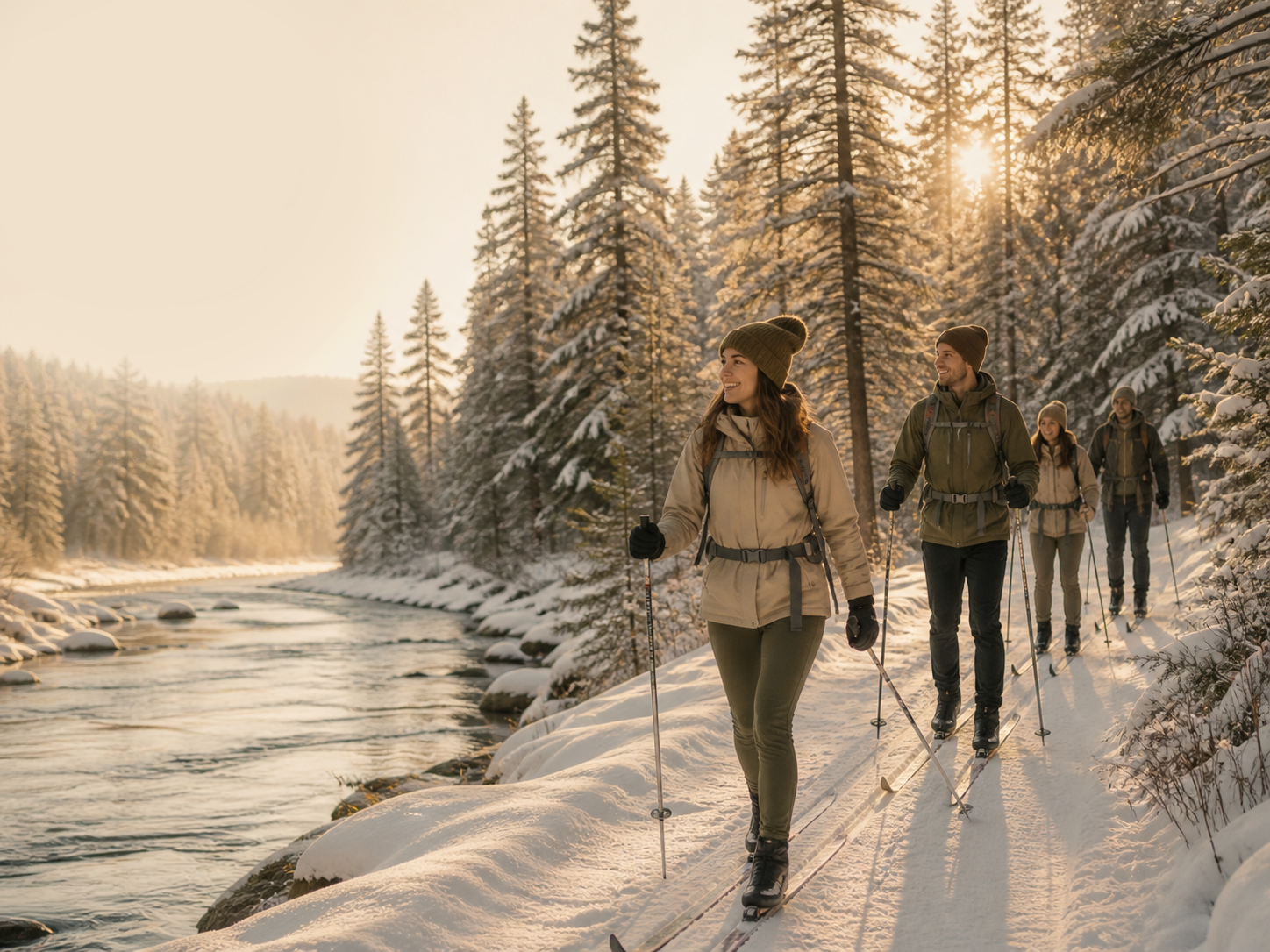 Ski de fond en forêt